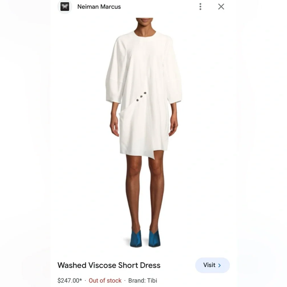 Tibi Asymmetrical Flap Front Flap Front Dress - Picture 6 of 6